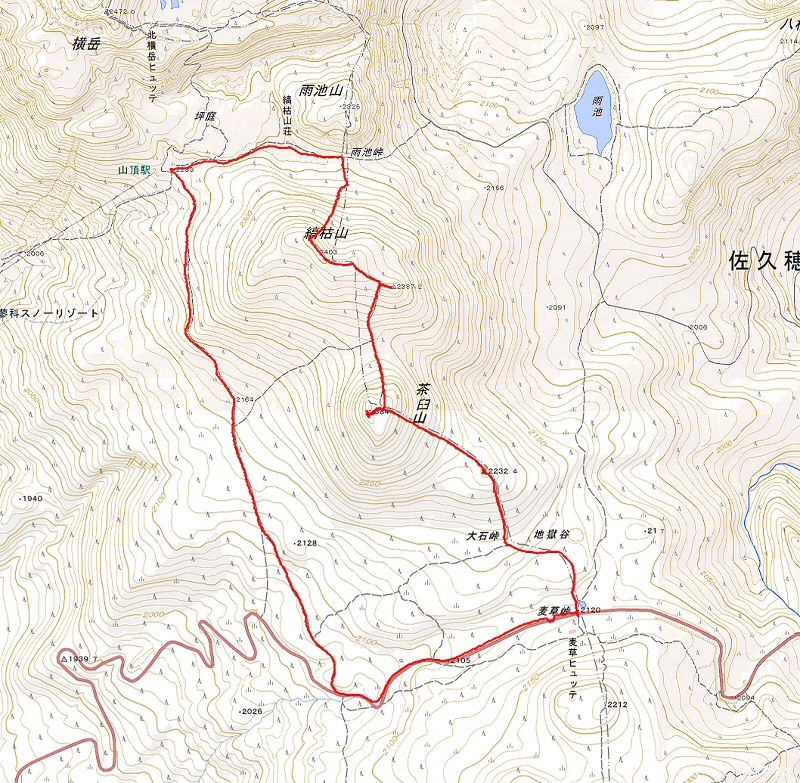 茶臼山 縞枯山 2020年6月10日
